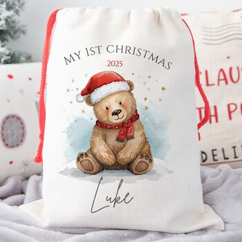 Bear Special Delivery Christmas Sack, 2 of 2