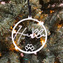 Pet Paw Print Christmas Tree Decoration, thumbnail 2 of 5