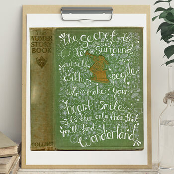 Inspirational Quote 'The Secret Is…' Vintage Art Print, 2 of 3