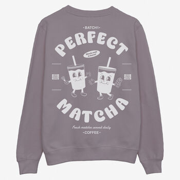 Perfect Matcha Sweatshirt In Dusty Purple, 2 of 2