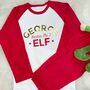 Personalised Childs Elf Christmas Pyjamas, thumbnail 2 of 2