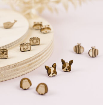 Wooden Animal Earrings Gift Set, 4 of 12