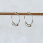 Sterling Silver Nugget Hoops, thumbnail 1 of 7