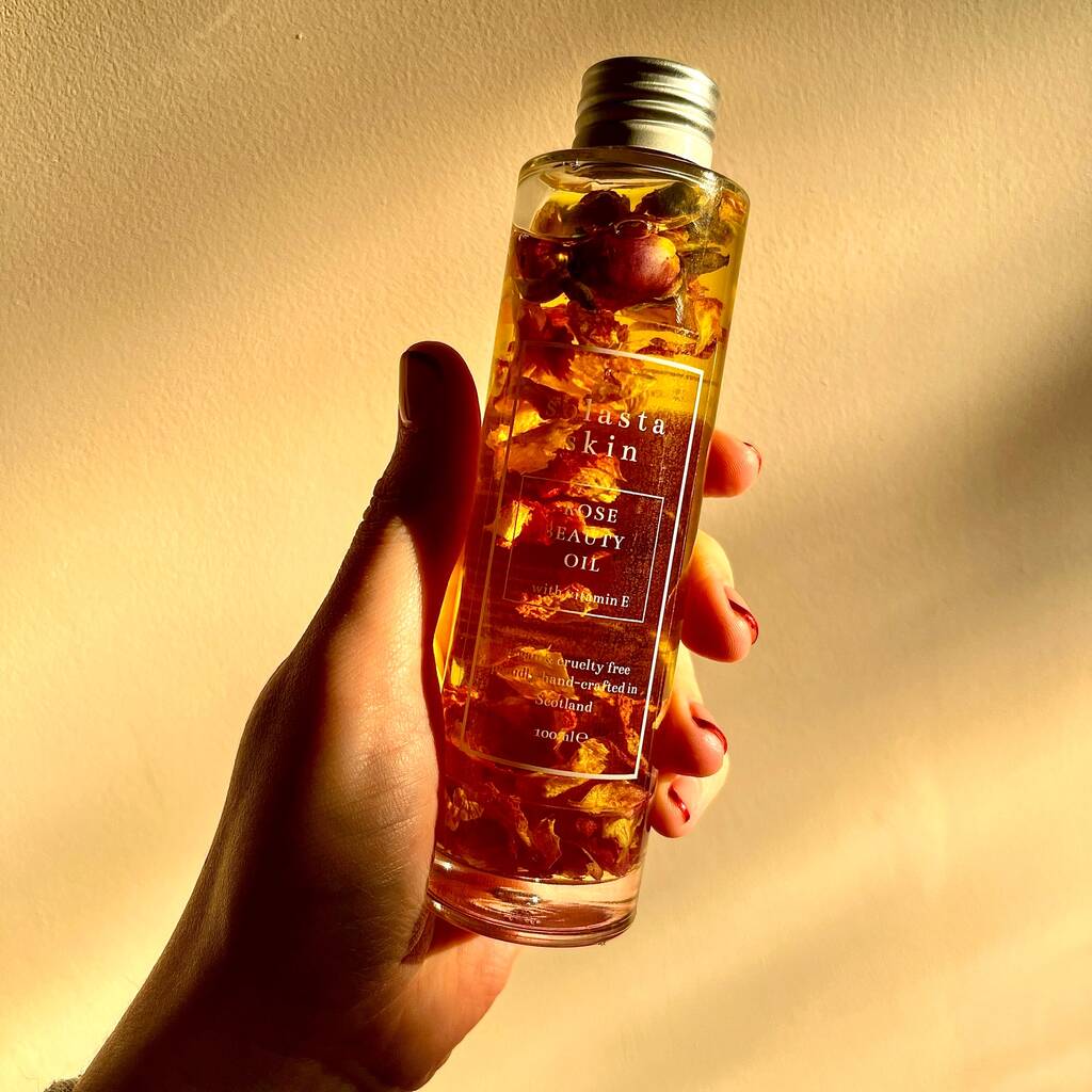 Rose Infused Beauty Oil For Face, Hair, Body + Bath, 1 of 3