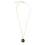 Gold Plated Forest Green Enamel Locket Necklace, thumbnail 4 of 5
