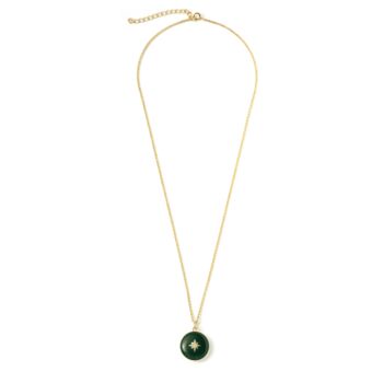 Gold Plated Forest Green Enamel Locket Necklace, 4 of 5