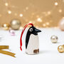 Handmade Ceramic Penguin Christmas Decoration, thumbnail 1 of 6