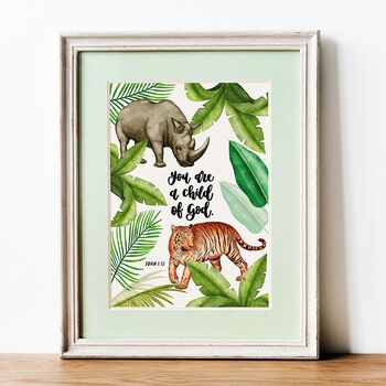 You Are A Child Of God Nursery Print, 6 of 9