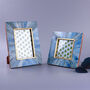 G Decor Profondo Blu Handcrafted Horn Bone And Brass Photo Frame, thumbnail 1 of 3