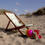 Cool Tropical White And Exotic Green Beach Deckchair, thumbnail 1 of 1