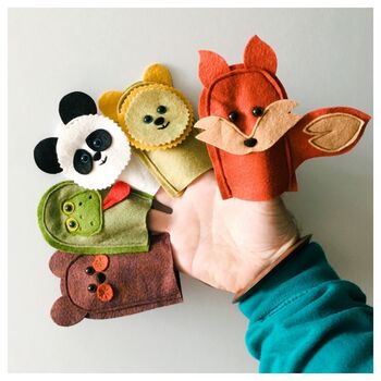 Handmade Felt Wildlife Finger Puppets By The Big Forest ...