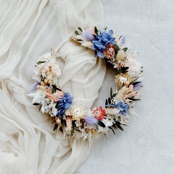 Meadow Pastel Dried Flower Crown Wedding Headband, 4 of 4