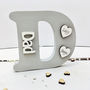 Personalised Dad's Father's Day D Letter Grey Gift, thumbnail 2 of 3