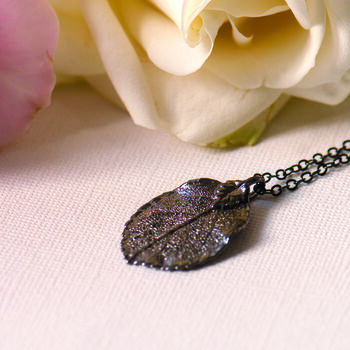 Rose Leaf Necklace Made From Real Rose Leaves, 4 of 12