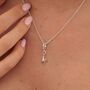 Lightning Bolt Charm Necklace, Sterling Silver Or Gold Plated, thumbnail 1 of 10