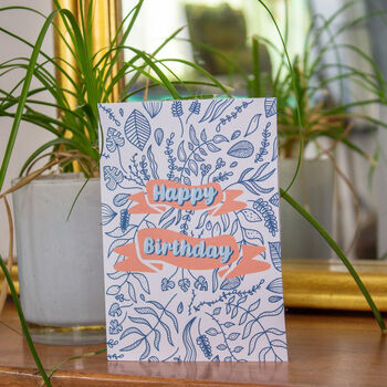 Botanical Happy Birthday Card, 7 of 9
