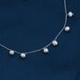 Dangle Pearl Necklace In Sterling Silver, thumbnail 3 of 10