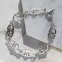 Monogrammed Charm Statement Sterling Silver Bracelet, thumbnail 2 of 11