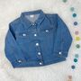 Personalised Varsity Baby/Kids Denim Jacket, thumbnail 2 of 2