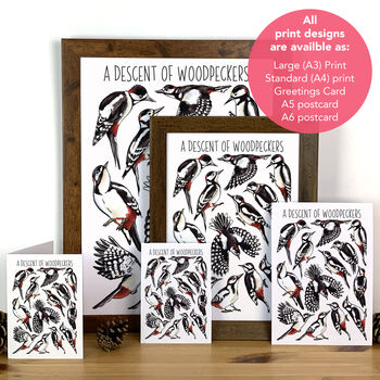 Woodpeckers Watercolour Art Print, 4 of 9