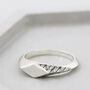 Engraved Sterling Silver Diamond Signet Ring, thumbnail 7 of 12