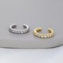 Minimalist Cz Ear Cuff In Sterling Silver, thumbnail 3 of 11