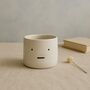 'Meh' Handmade Ceramic Flat White Cup, thumbnail 1 of 2