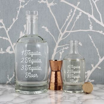 Funny Personalised Tequila Decanter Two Sizes, 2 of 5