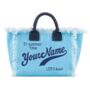 Personalised Jade Solid Colour Straw Fringe Tote Hand Bag Beach Bag, thumbnail 8 of 12