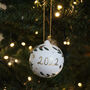 Hand Painted Personalised Holly Posy Bauble, thumbnail 1 of 7