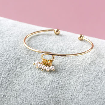 Special Birthday Pearl Charm Bangle, 5 of 9