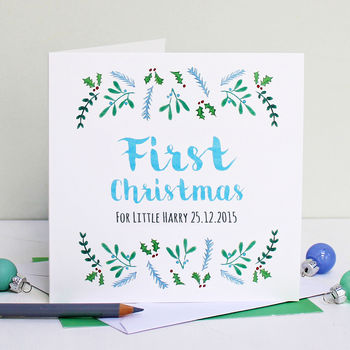 Personalised 'First Christmas' Card, 3 of 4