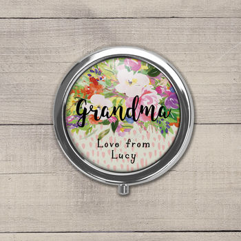 Personalised Floral 'Grandma' Pill Box, 2 of 2