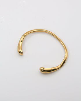 Fluid Curve Cuff Bangle Bracelet, 3 of 4