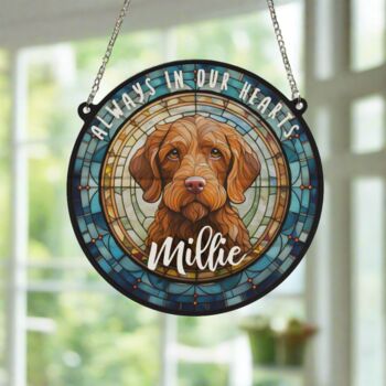 Vizsla Wirehaired Memorial Suncatcher, 5 of 6