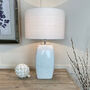 Tall White Crackle Glaze Table Lamp, thumbnail 1 of 6