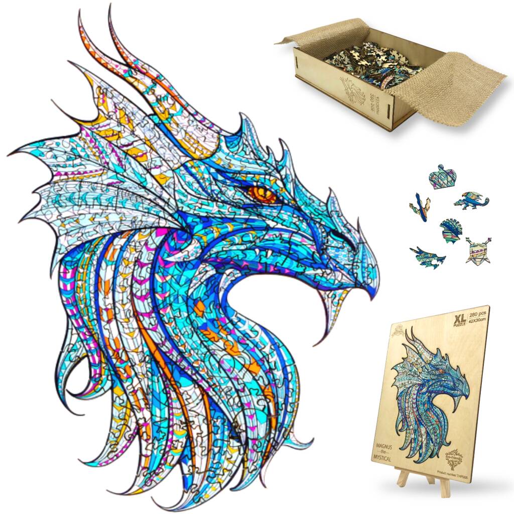 Dragon Wooden Jigsaw Puzzle With 280 Pieces, 1 of 5