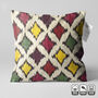 Ikat Colourful Diamond Pattern Handwoven Cushion Cover, thumbnail 1 of 7