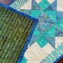 Table Runner With Star Patchwork In Blues And Greens, thumbnail 10 of 10