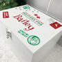 Personalised White Wooden North Pole Stamp Pet Christmas Eve Box Three Sizes 22cm | 27cm | 30cm, thumbnail 2 of 8