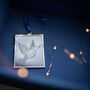 Dove Engraved Glass Christmas Tree Decoration, thumbnail 1 of 7