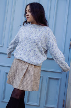 Blue Speckled Fleck Knit Jumper, 5 of 9