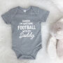 Watching Sport With Daddy Personalised Sports Babygrow, thumbnail 3 of 11