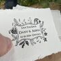 Personalised Autumn Wedding Rubber Stamp, thumbnail 4 of 9