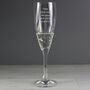 Personalised Message Cut Crystal Champagne Flute, thumbnail 1 of 5