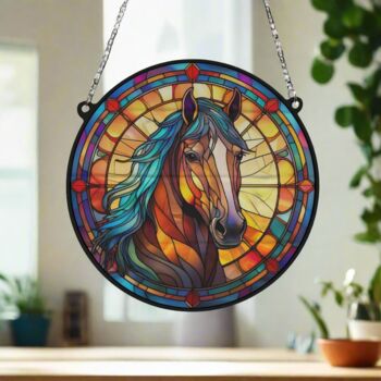 Horse Stained Glass Effect Suncatcher, 2 of 6