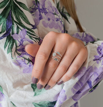 Spring Hand Stamped Stacking Ring, 2 of 5