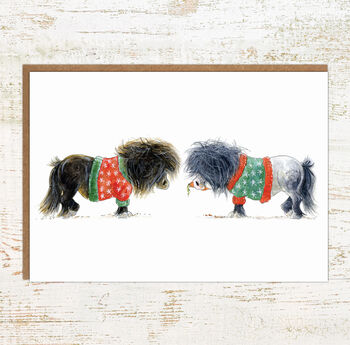 Shetland Pony Christmas Card Pack, 3 of 5