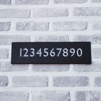 Oval Slate House Number. Classic Font, 2 of 2