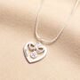 Personalised Sterling Silver Infinity Heart And Birthstone Pendant Necklace, thumbnail 4 of 5